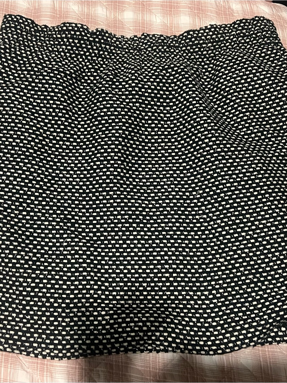 J. Crew Black and White Textured Skirt